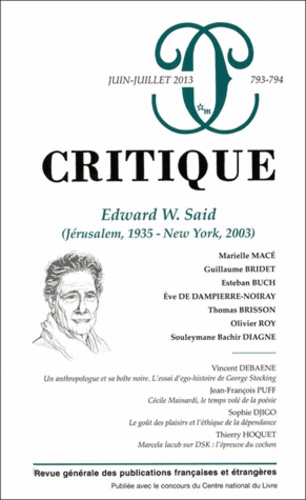 Philippe Roger - Critique N° 793-794, juin-jui : Edward W Said.