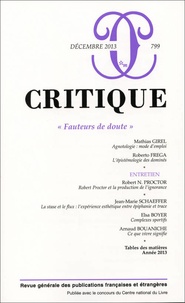 Philippe Roger - Critique N° 799, décembre 2013 : Fauteurs de doute.