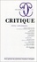 Critique N° 871, décembre 2019 Adorno, suites françaises