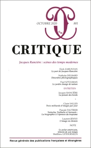 Jacques Rancière : scènes des temps modernes