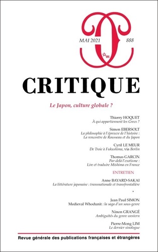 Critique N° 888, mai 2021 Le Japon, culture globale ?