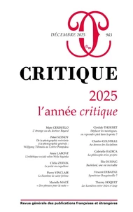 Critique N° 943, décembre 2025