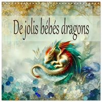 De jolis bébés dragons (Calendrier mural carré 2026 30x30 cm) Calendrier double avec une page pour vos prises de notes