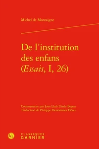 De l'institution des enfans