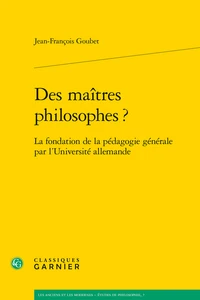 Des maitres philosophes ?