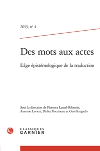 L'âge épistémologique de la traduction