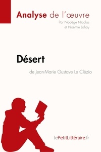 Nadège Nicolas et Noémie Lohay - Désert de Jean-Marie Gustave Le Clézio.