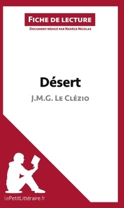 Jean-Marie-Gustave Le Clézio - Désert - Fiche de lecture.