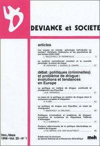 Laurent Mucchielli - Déviance et Société Volume 22 N° 1, Mars : .