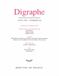  Mercure de France - Digraphe N° 60 : .