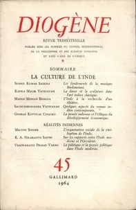  Gallimard - Diogène N° 45 : La culture de l'Inde.