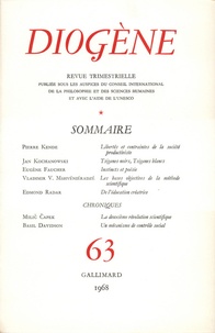  Gallimard - Diogène N° 63 : .