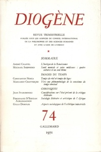  Gallimard - Diogène N° 74 : .