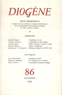  Gallimard - Diogène N° 86 : .