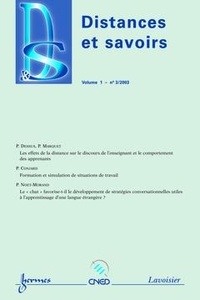 Philippe Dessus - Distances et savoirs Volume 1 N° 3/2003 : .