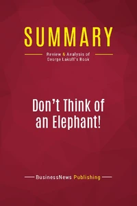 Don't Think of an Elephant !