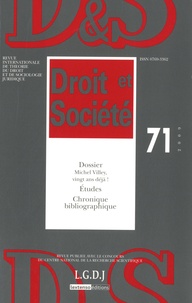 André-Jean Arnaud - Droit et Société N° 71/2009 : Michel Villey, vingt ans déjà !.
