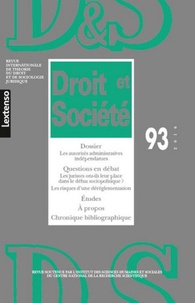  Collectif - Droit et Société N° 93/2016 : .