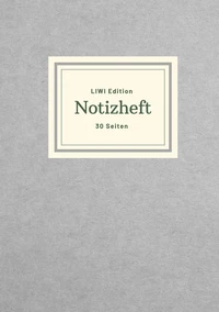 Dünnes Notizheft A5 liniert - Notizbuch 30 Seiten 90g/m² - Softcover grau - FSC Papier