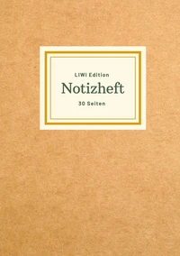 Dünnes Notizheft A5 liniert - Notizbuch 30 Seiten 90g/m² - Softcover hellbraun - FSC Papier