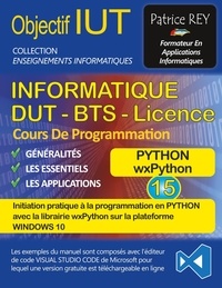 Patrice Rey - DUT informatique wxPython - Tome 15, avec visual studio code.