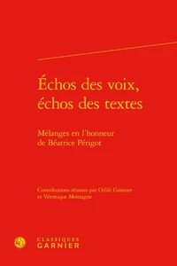 Echos des voix, échos des textes