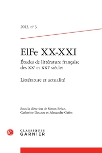 ELFe XX-XXI N° 3, 2013