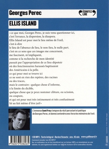 Ellis Island  avec 1 CD audio MP3