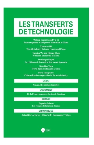 Entreprises et Histoire  Histoire des transferts de techologie -  -  Edition 2023