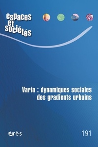  Erès - Espaces et sociétés N° 191, juin 2024 : .