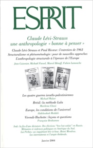Abdelwahab Meddeb et Jacques Delors - Esprit N° 301 Janvier 2004 : Claude Lévi-Strauss - Une anthropologie "bonne à penser".
