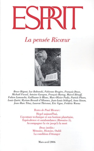 Paul Ricoeur et Luc Boltanski - Esprit N° 323, Mars-Avril 2 : La pensée Ricoeur.