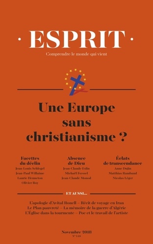 Esprit N° 449, novembre 2018 Une Europe sans christianisme ?