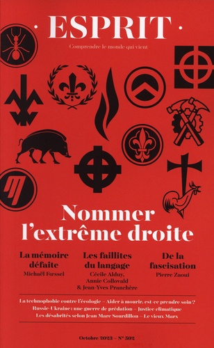 Anne Dujin - Esprit N° 502, Octobre 2023 : Nommer l'extrême droite.