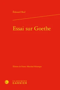 Essai sur Goethe