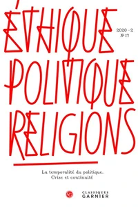 La temporalité du politique