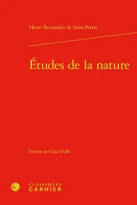 Etudes de la nature