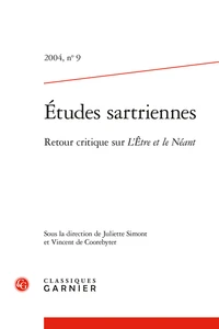 Retour critique sur l'être et le néant
