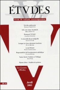  Collectif - Etudes Tome 398, N°4, Avril : .