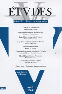 Etudes Tome 402, N° 4, Avril 2005