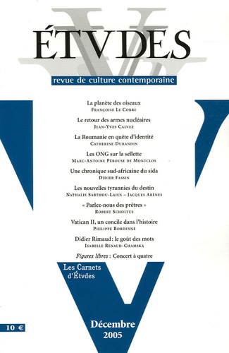 Pierre de Charentenay et Jean-Yves Calvez - Etudes Tome 403, N° 6 (4036 : .
