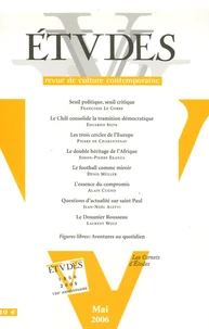 Etudes Tome 404, N° 5, Mai 2006