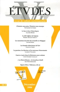 Etudes Tome 405, N °6, Décembre 2006