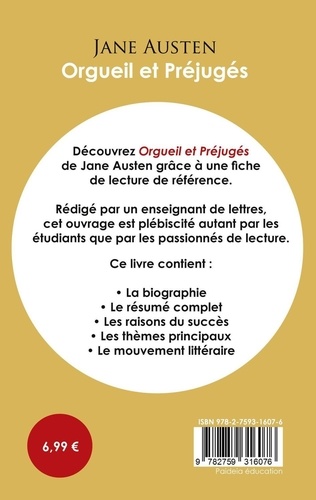 Fiche de lecture Orgueil et Préjugés de Jane Austen (Étude intégrale)