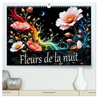 Fleurs de la nuit (Calendrier mural 2026 DIN A2 vertical) calendrier de bureau