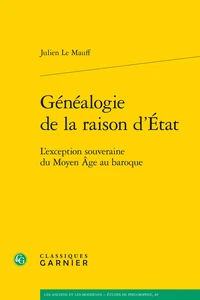 Généalogie de la raison d'Etat