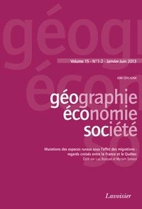  Tec & Doc - Géographie, économie, société Volume 15, N° 1-2, Janvier-Juin 2013 : .