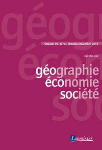  Anonyme - Géographie, économie, société Volume 19 N°4 - Octobre-Décembre 2017 : .