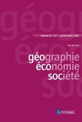  Tec & Doc - Géographie, économie, société Volume 22 N° 1, Janvier-Mars 2020 : .