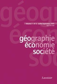  Tec & Doc - Géographie, économie, société Volume 7, N° 3, Juillet-Septembre 2005 : .